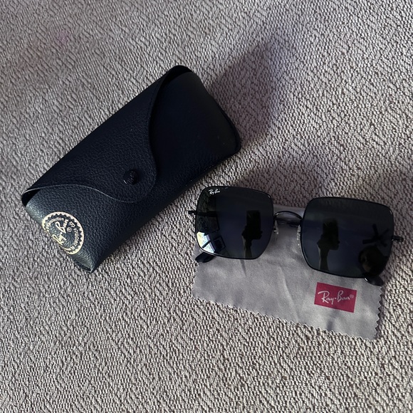 Ray-Ban Dark Square Sunglasses - Picture 7 of 9